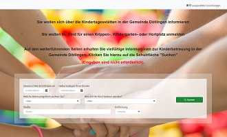 Bild von der Startseite des KiTa-Portals