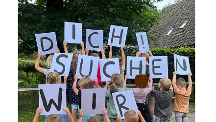 Kinder suchen Personal Meldung © Gemeinde Dötlingen